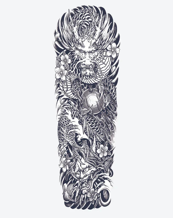 Japanese Dragon Sleeve Temp Tattoo
